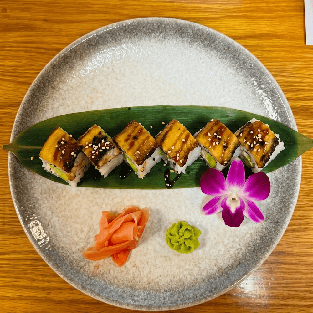 California Roll Wrapped in Sweet Plantain