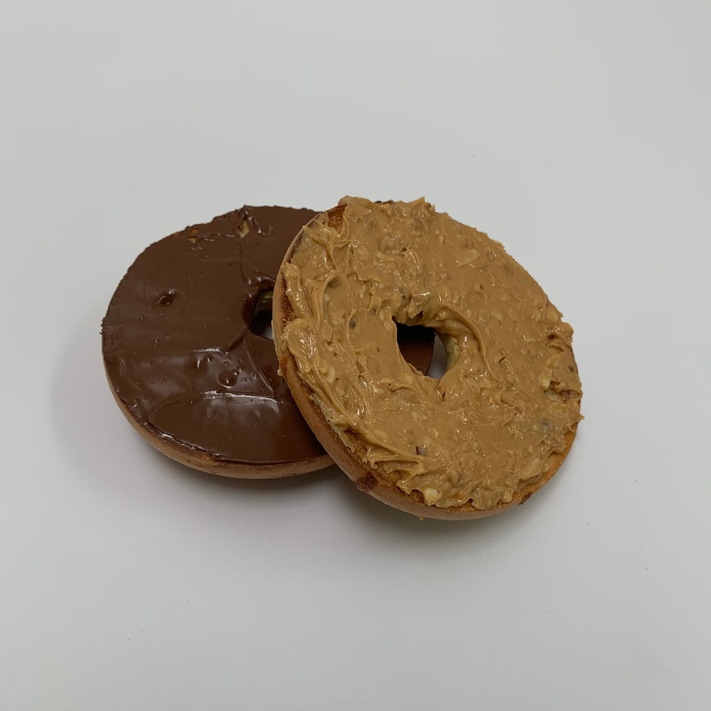 Bagel + Nutella & Peanut Butter.
