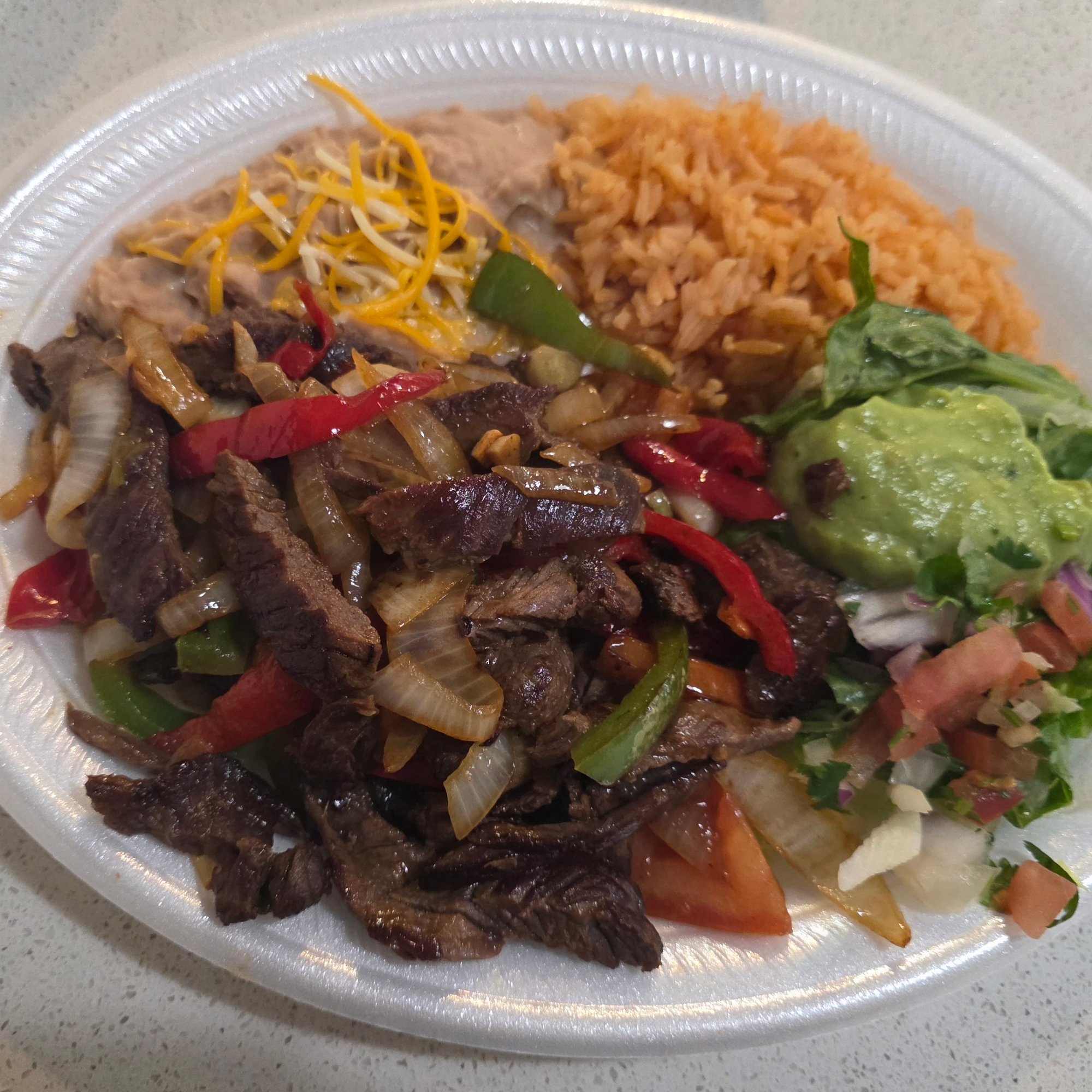 #12 Steak Fajitas Plate
