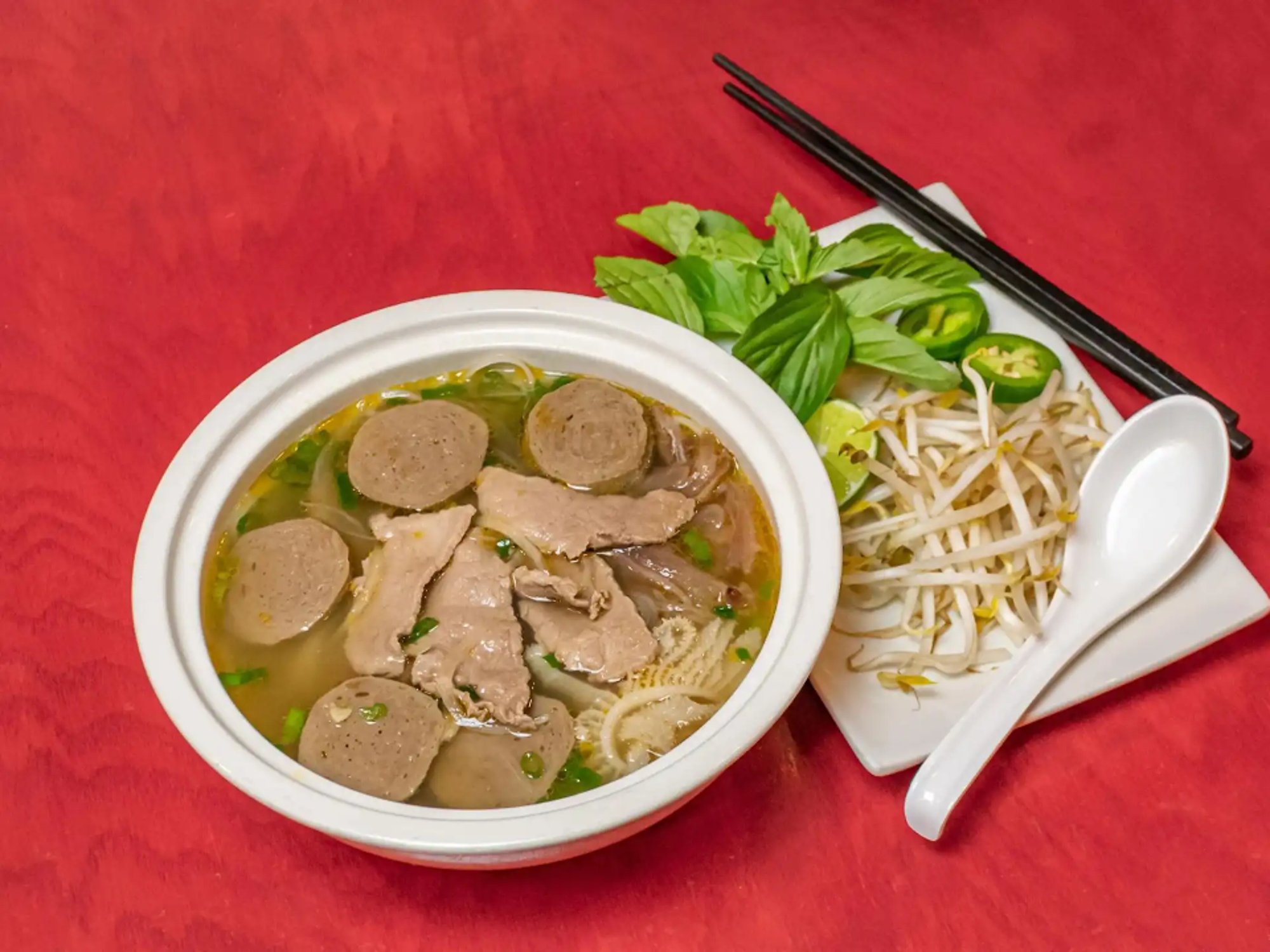 Pho Broth & Noodles Only- No onions & No veggies (Kids)