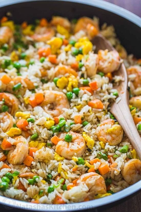 Shrimp Schezwan Fried Rice`