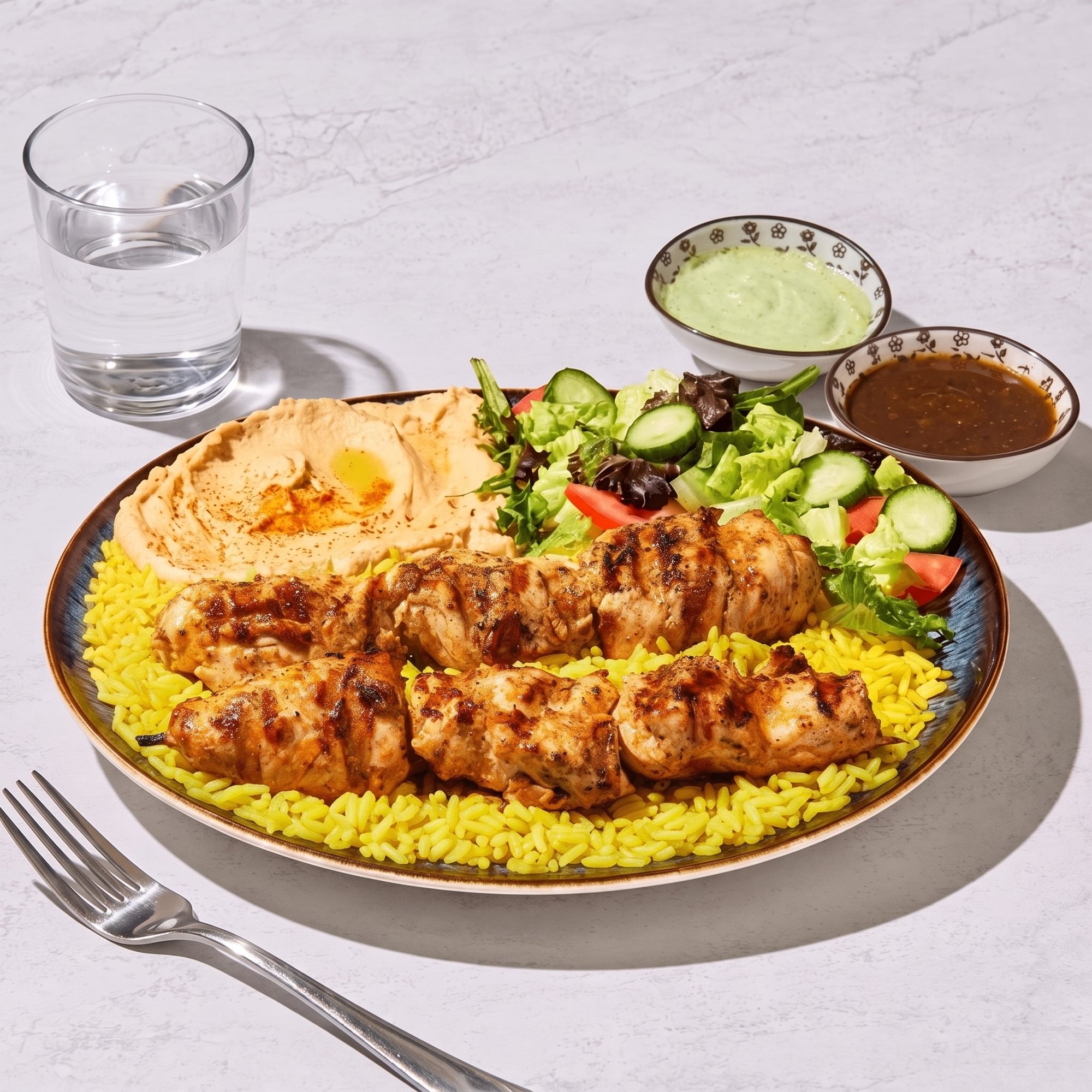 #3. Chicken Kabob Plate