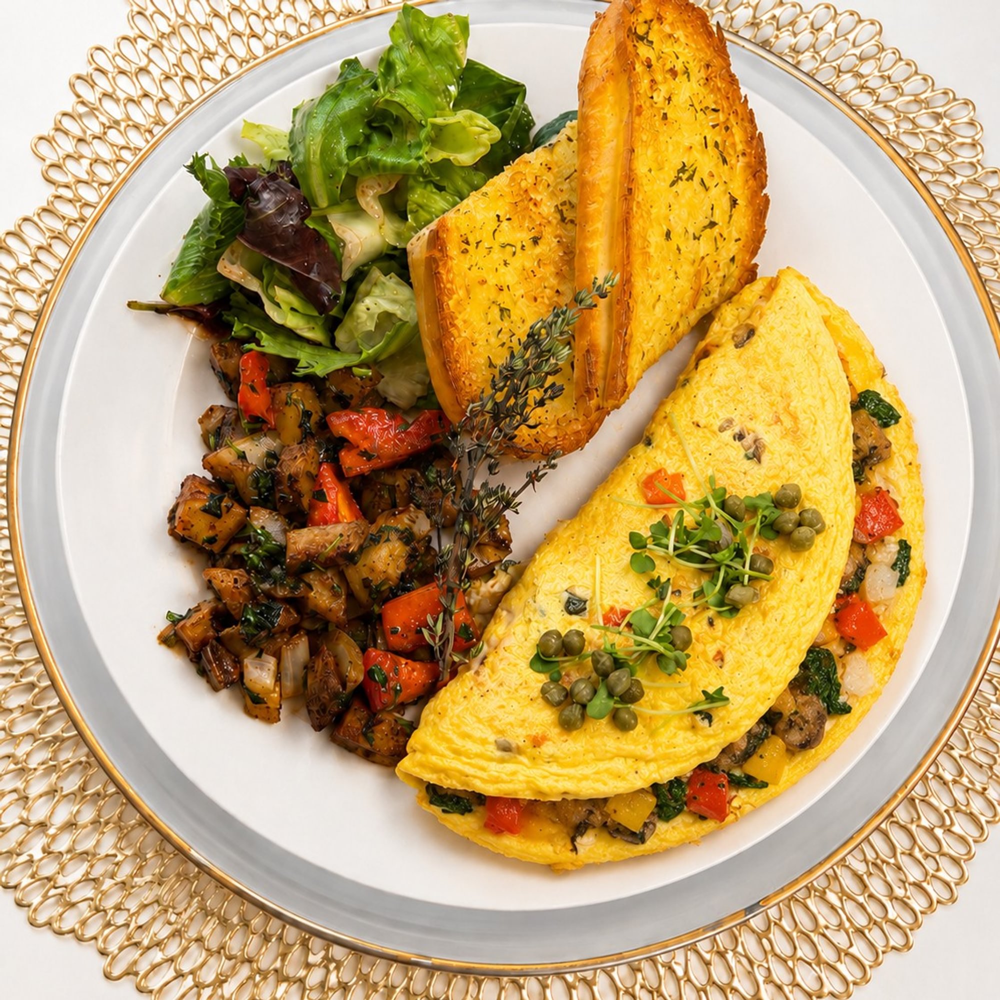 Organic Grilled Veggie Omelet