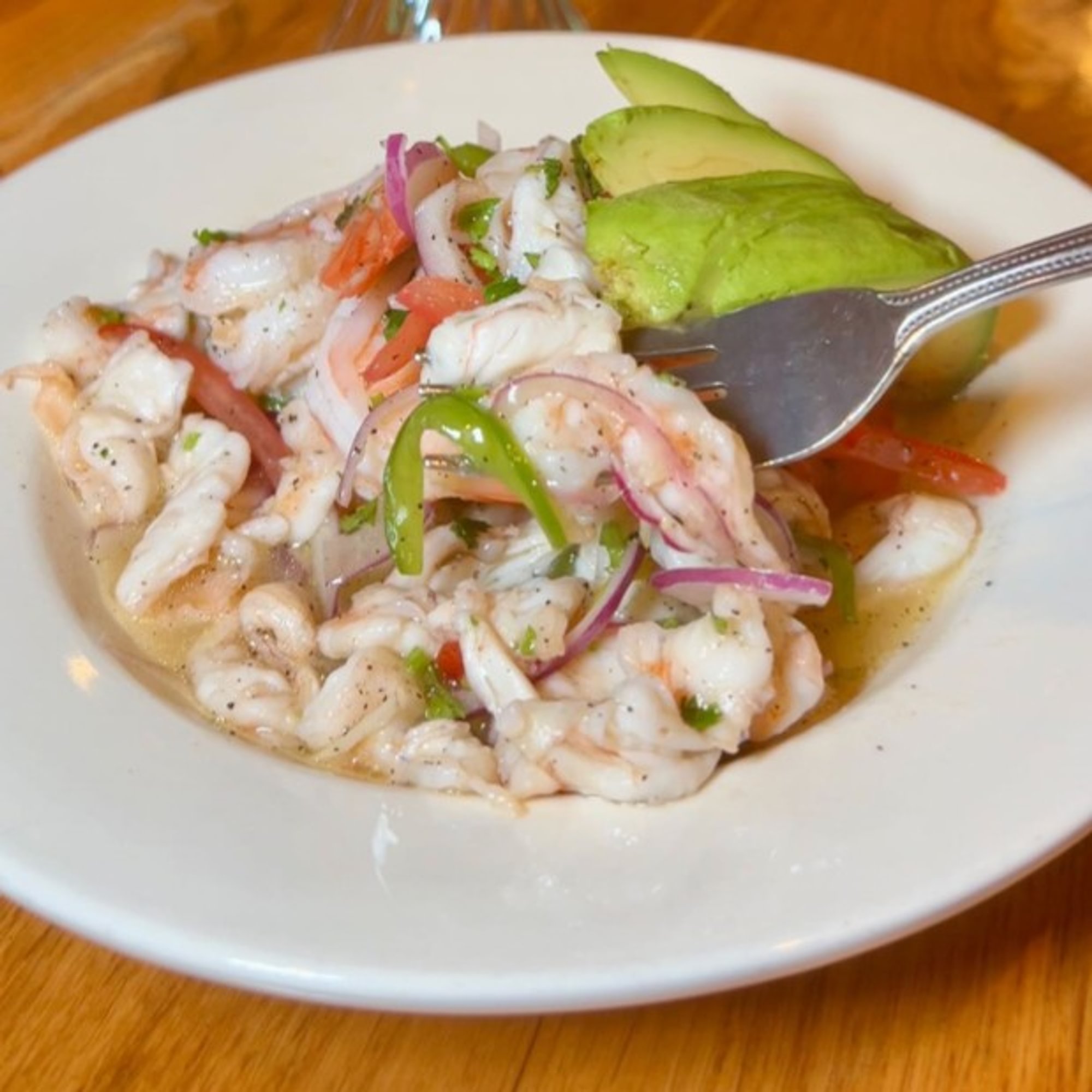 Ceviche de Camarón Jumbo (Citrus-Marinated Jumbo Shrimp)
