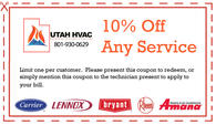10% off any heating or cooling service. 10% off any heating or cooling service.