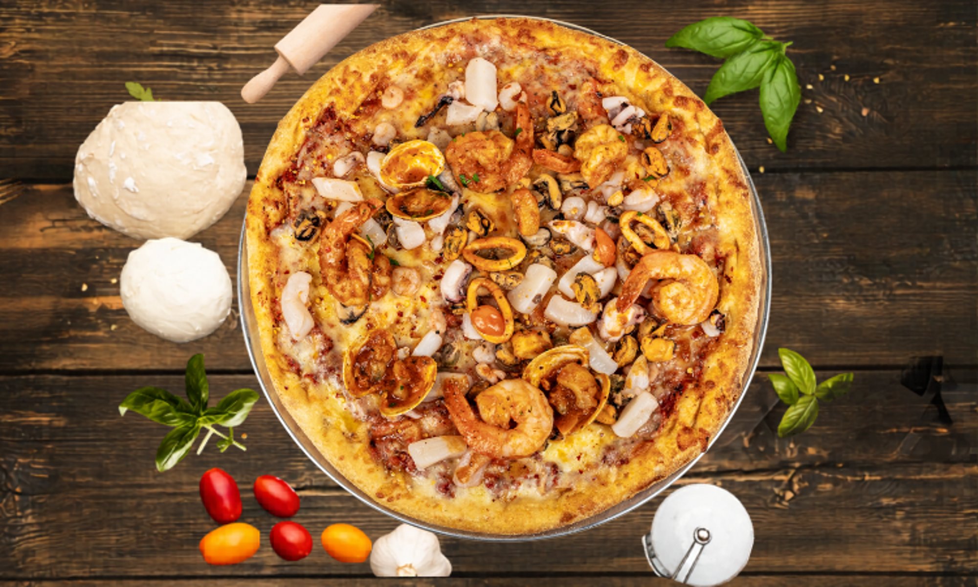 Large Pizza ai Frutti di Mare (Seafood)