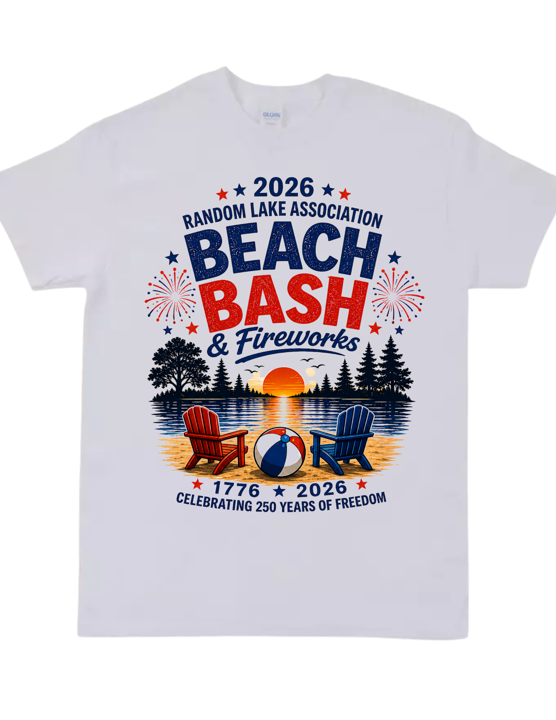 Beach Bash Adult Shirt - White Chairs