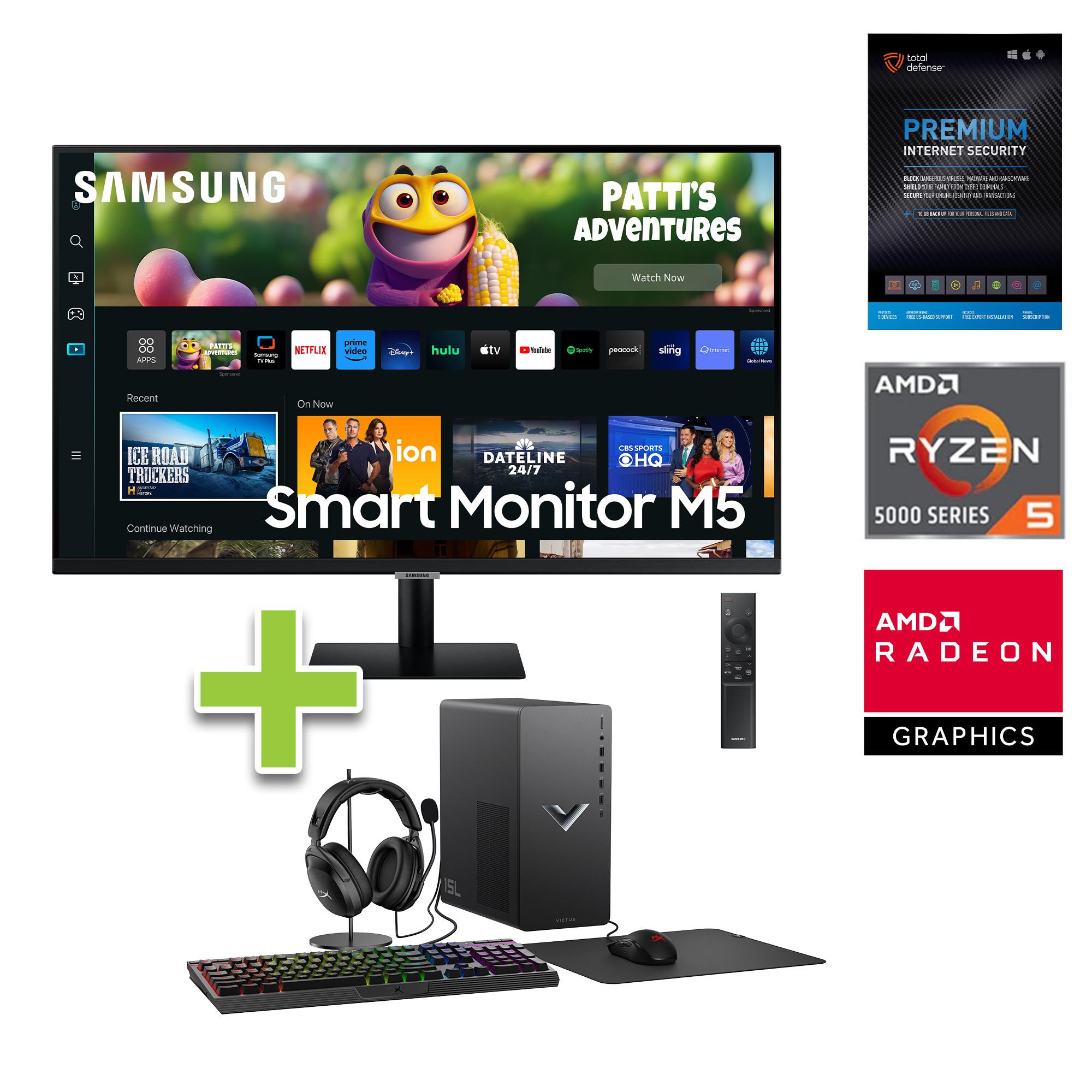Victus Gaming Desktop with 32" Monitor & Total Defense