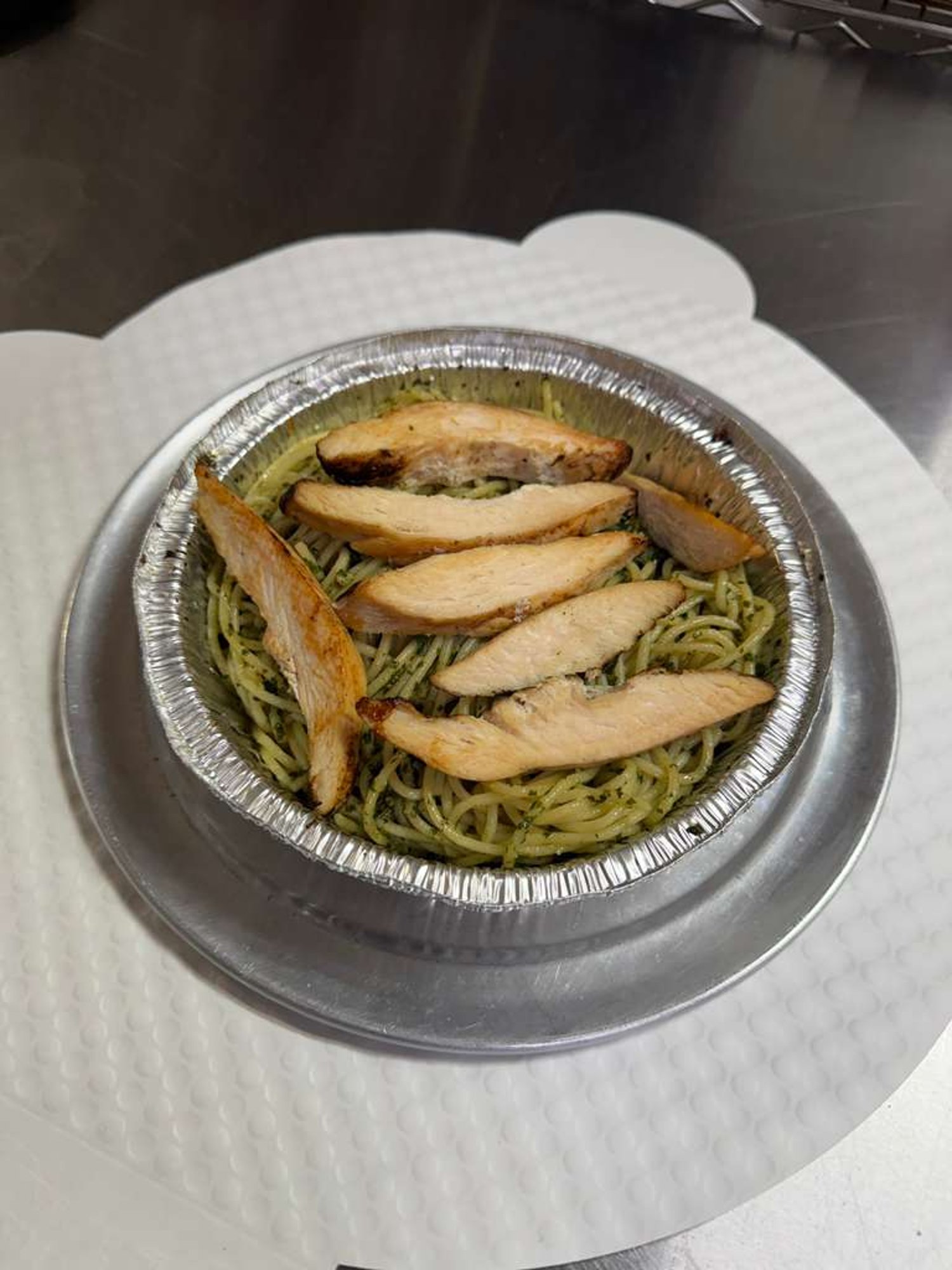 Spaghetti Chicken Pesto