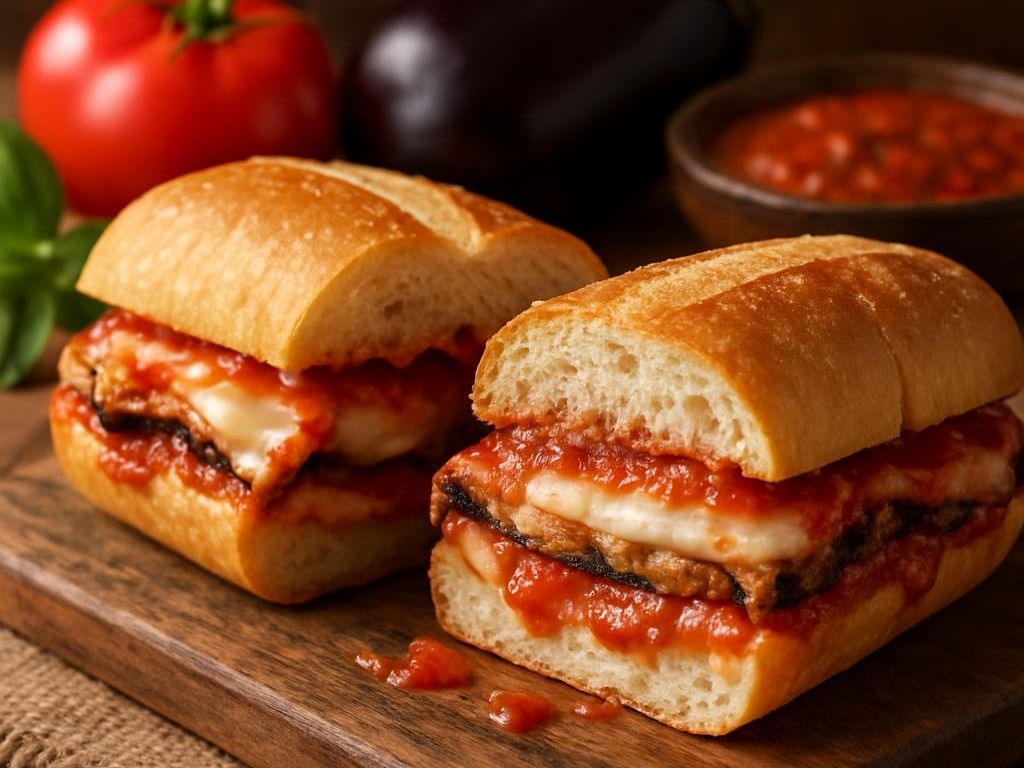 Eggplant Parmigiana Sub Whole Loaf Bread