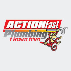 ActionFast Plumbing &amp; Seamless Gutters Logo