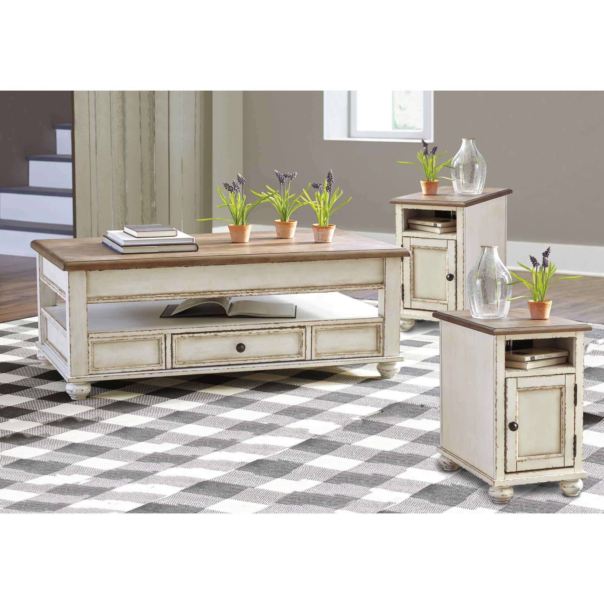 3-Piece Realyn Coffee Table w/ 2 End Tables