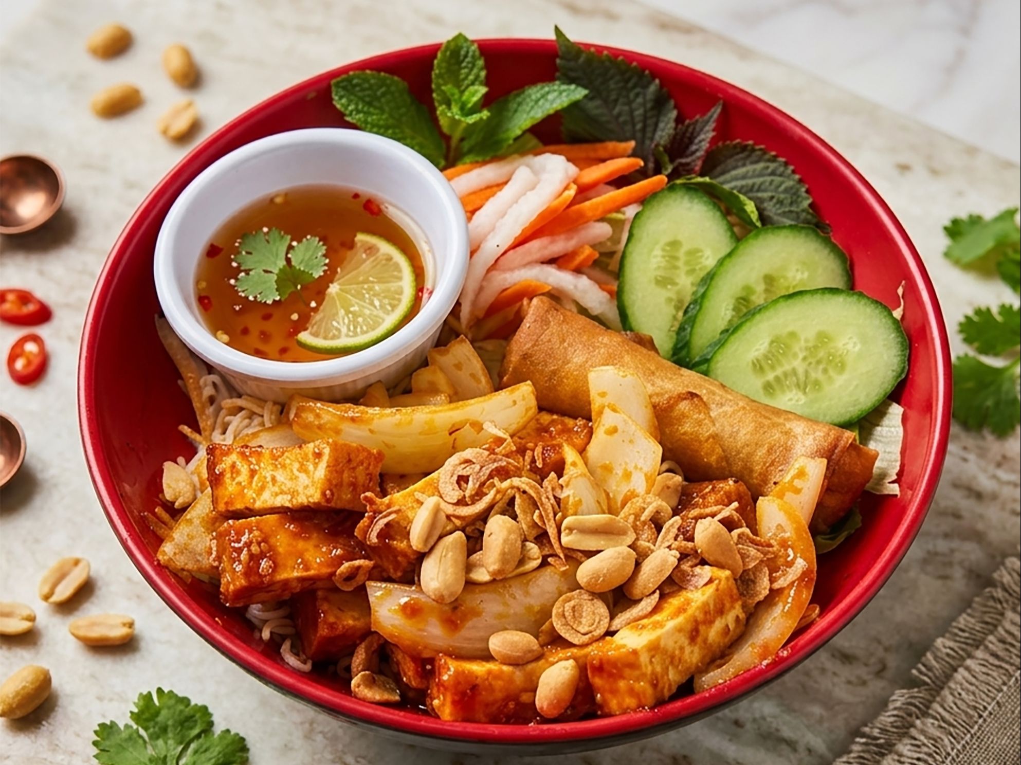 V8. Caramelized Tofu Vermicelli Salad