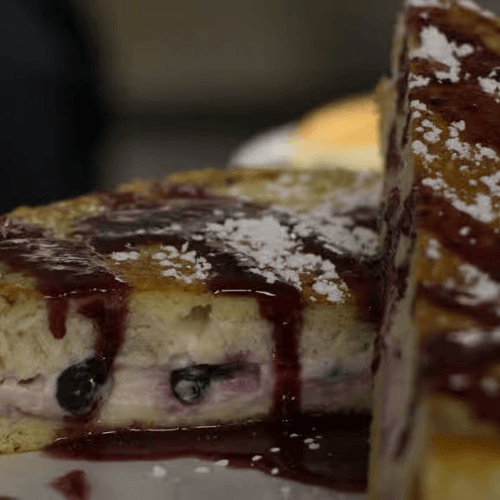 Huckleberry Stuffed French Toast