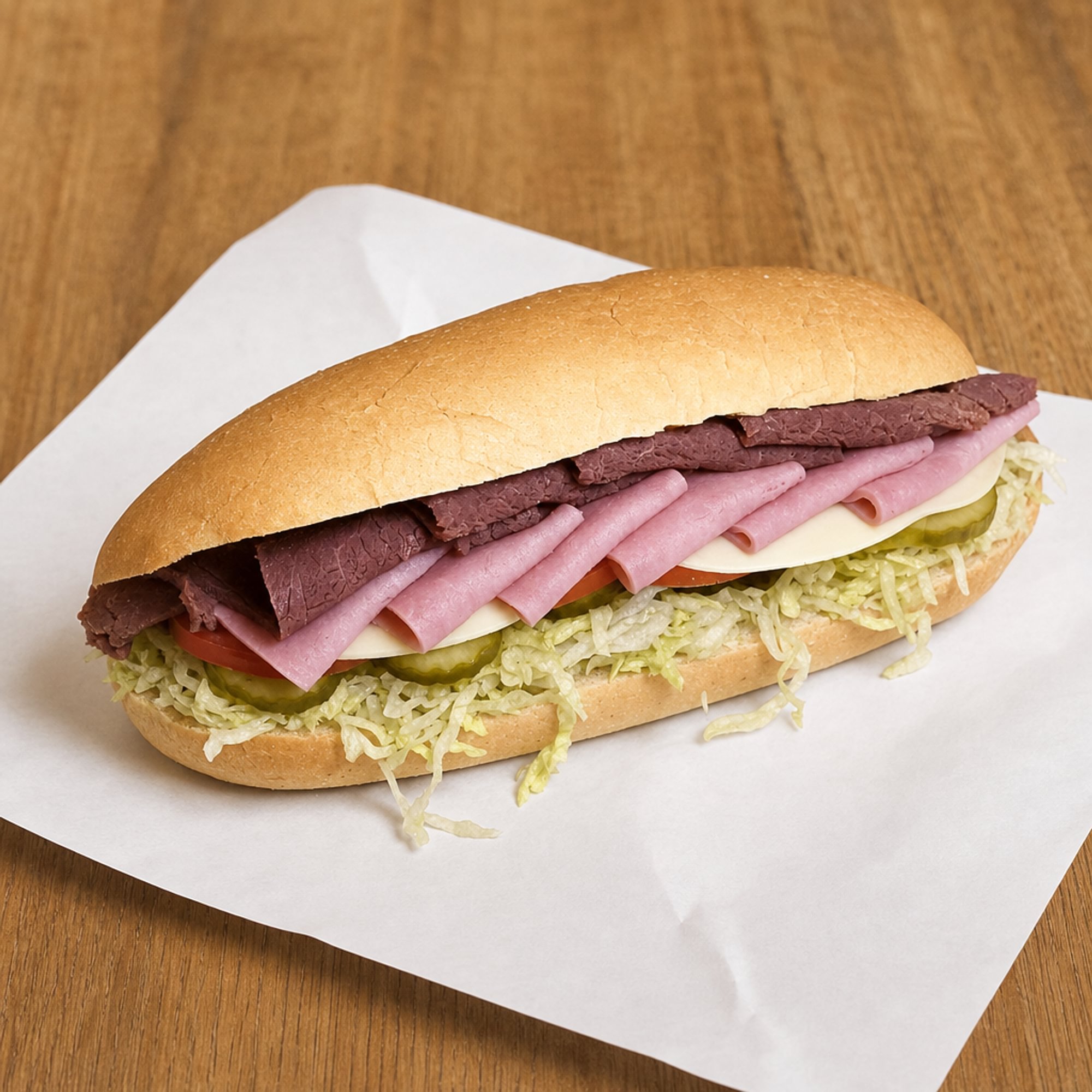 #6 Roast Beef, Ham & Turkey Sub 12"