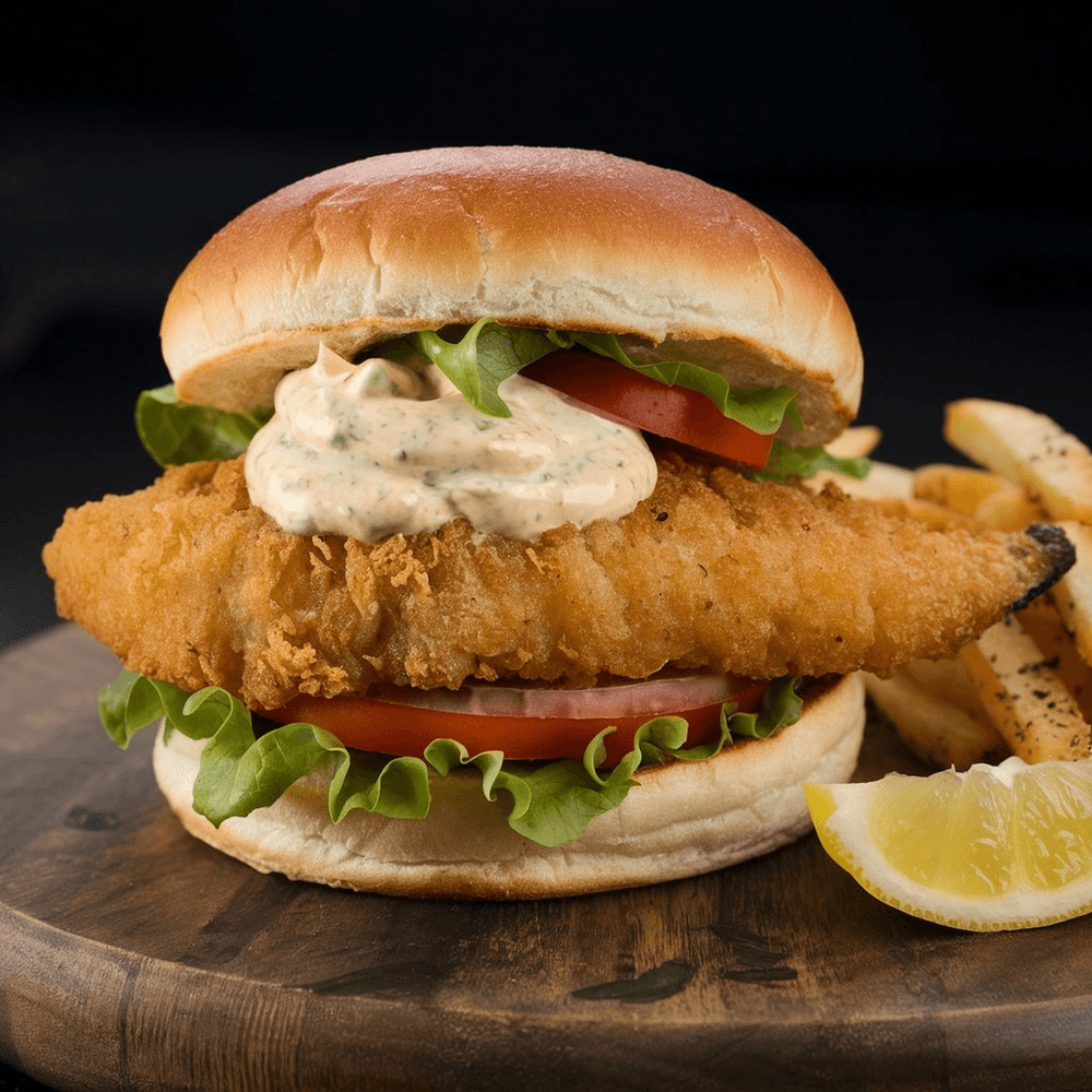 Crispy Fish Burger & Fries