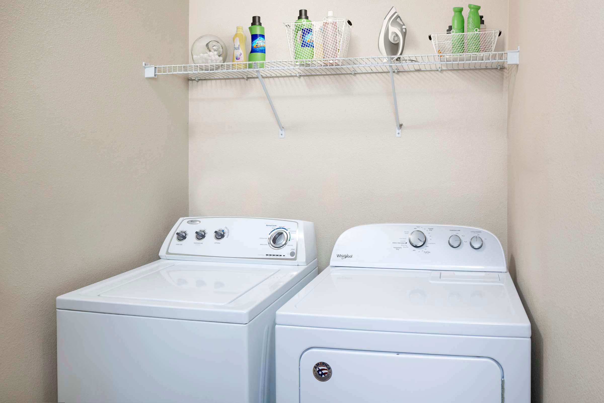 Full size washer and dryer in every apartment home