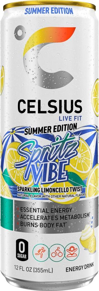 Celsius Sparkling Spritz Vibe Limoncello Twist Summer Edition 12 Oz