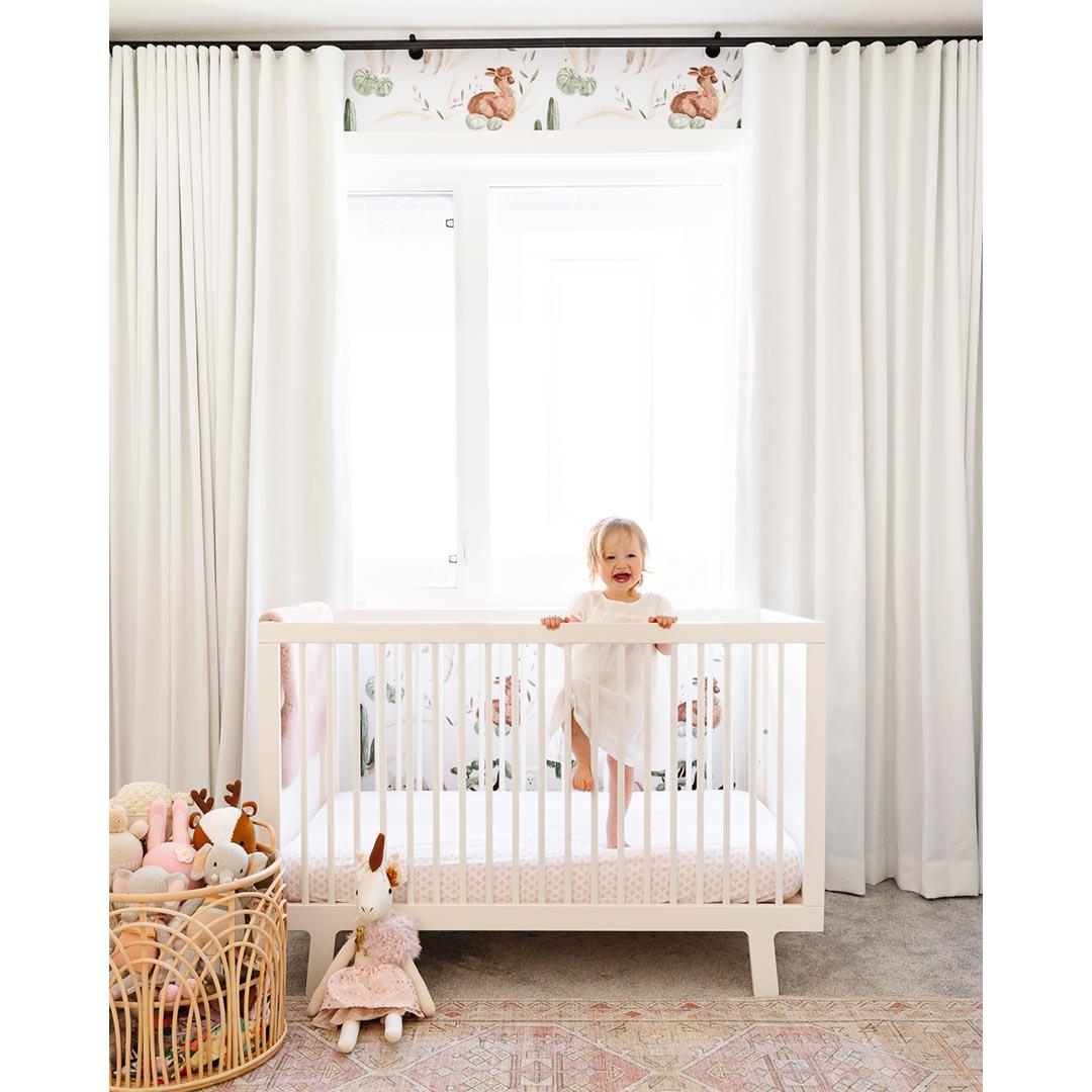 Motorized or Cordless blinds and shades are prefect for a baby's room in Mission Beach!   BudgetBlindsPointLoma  FreeConsultation