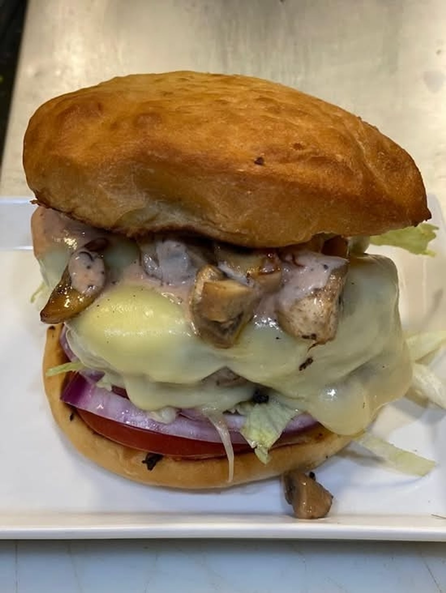 Marsala Mushroom Swiss Burger