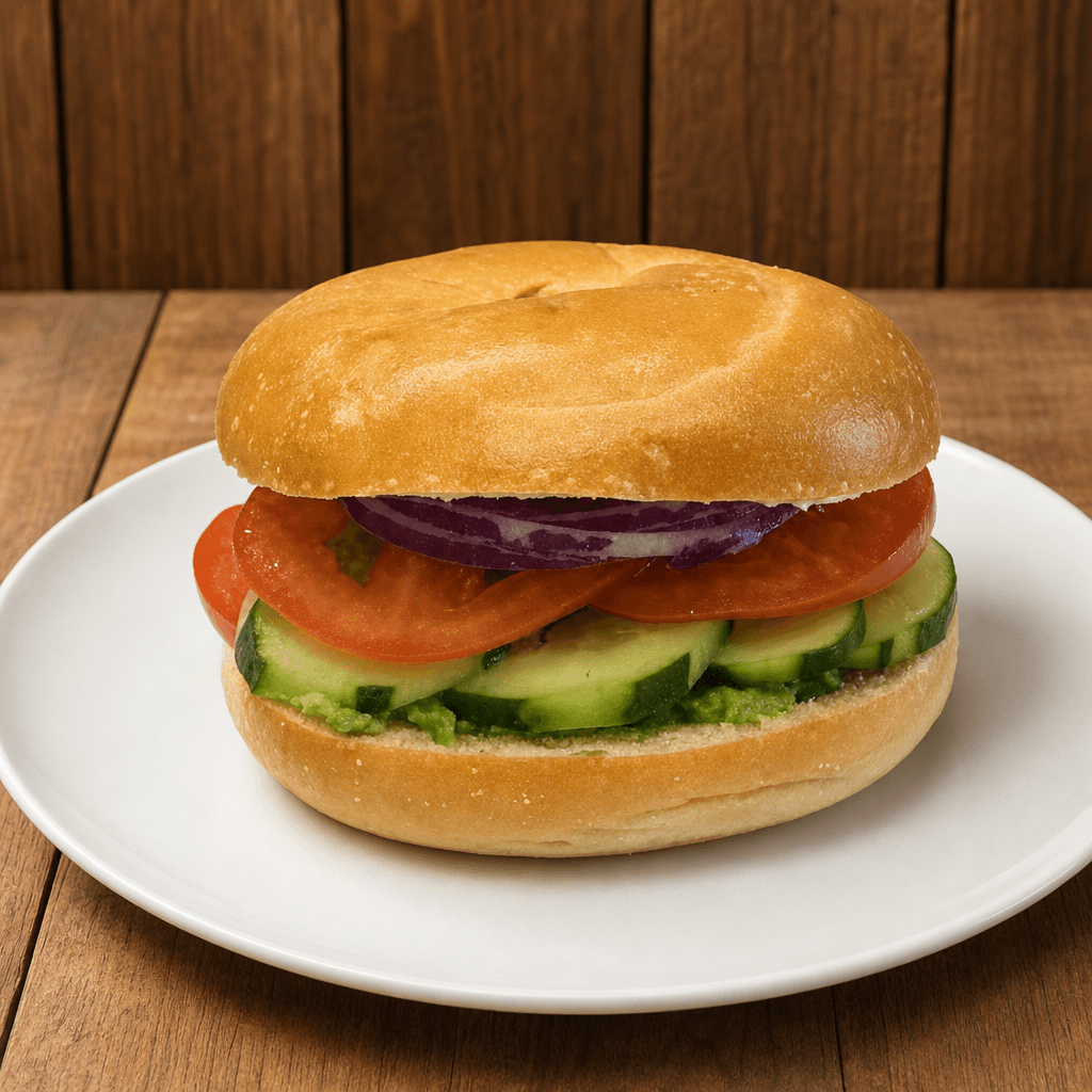 #10 Bagel with Veggies and Cream Cheese