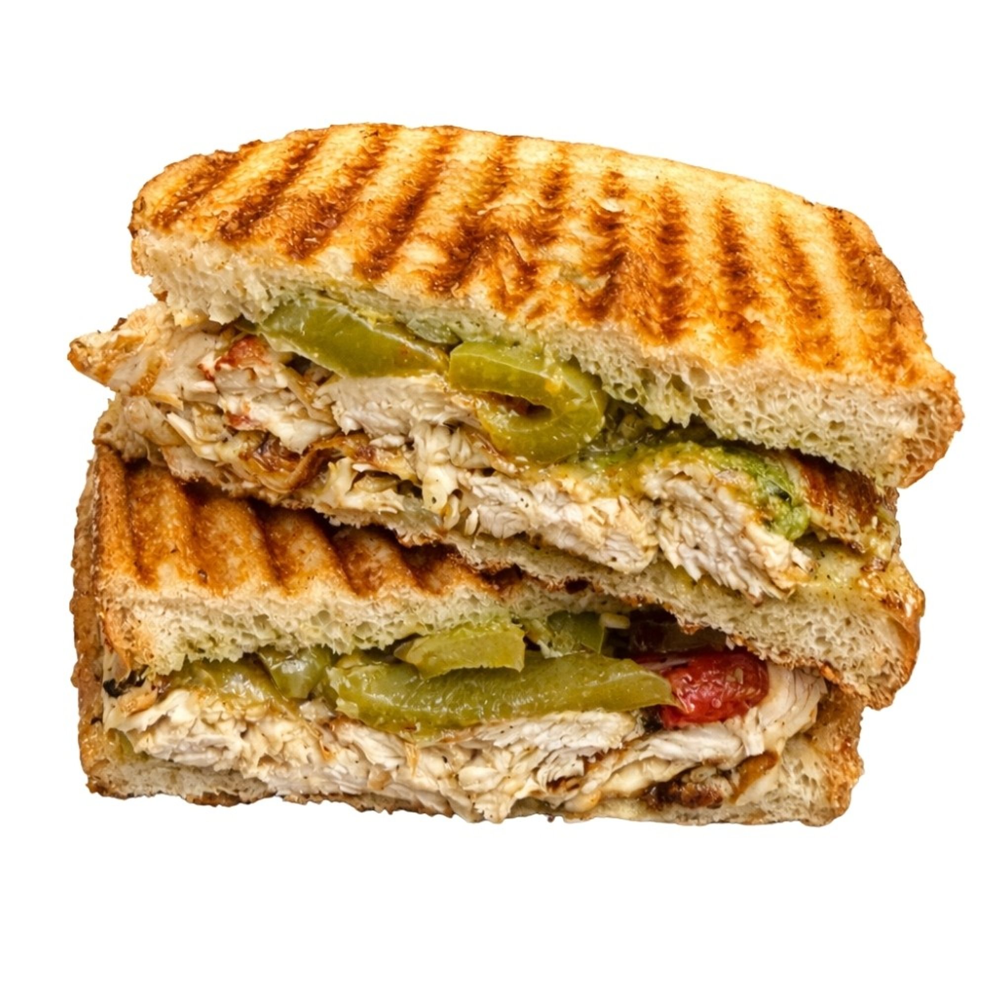 #208. Grilled Chicken & Roasted Peppers Panini
