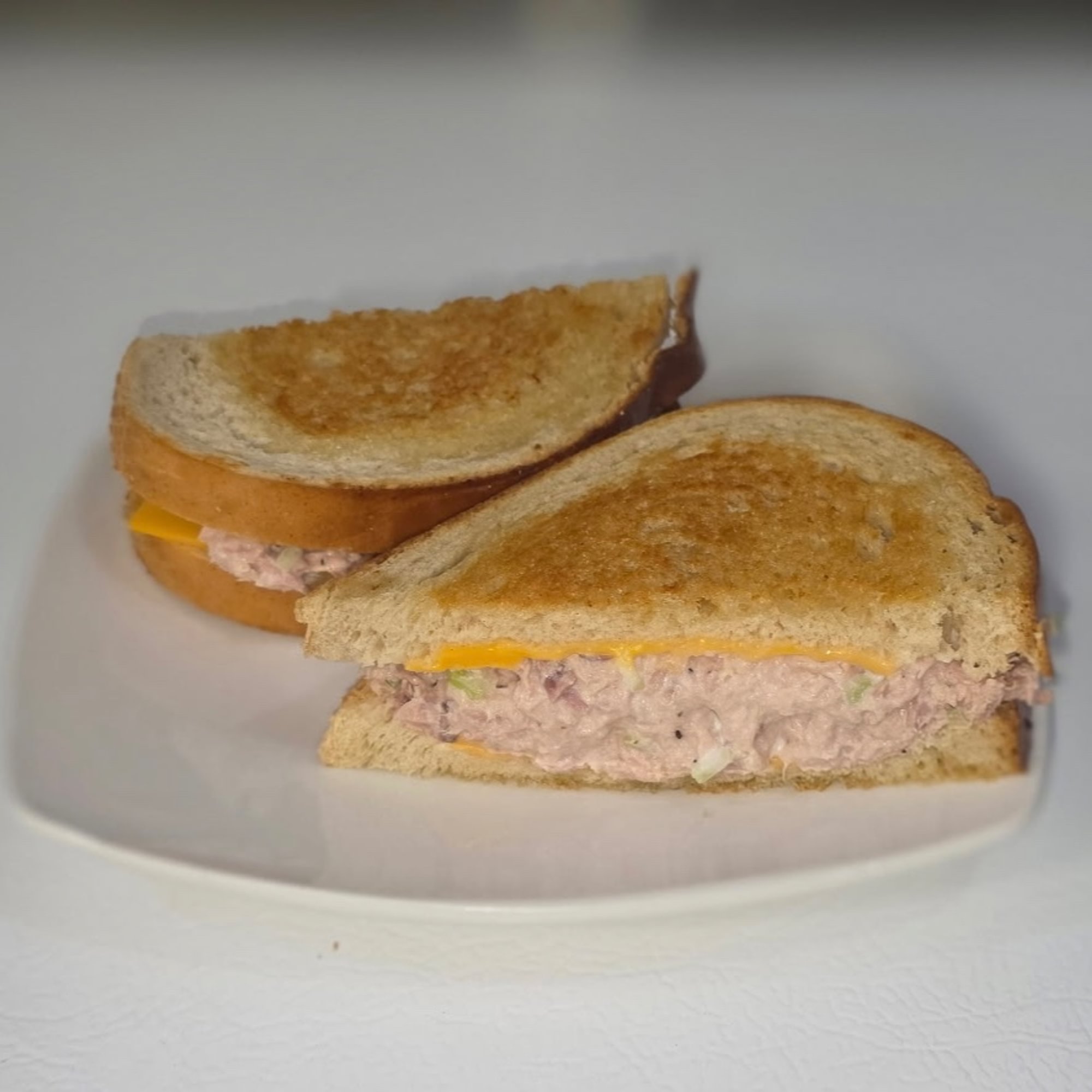Tuna Melt on Rye Sandwich