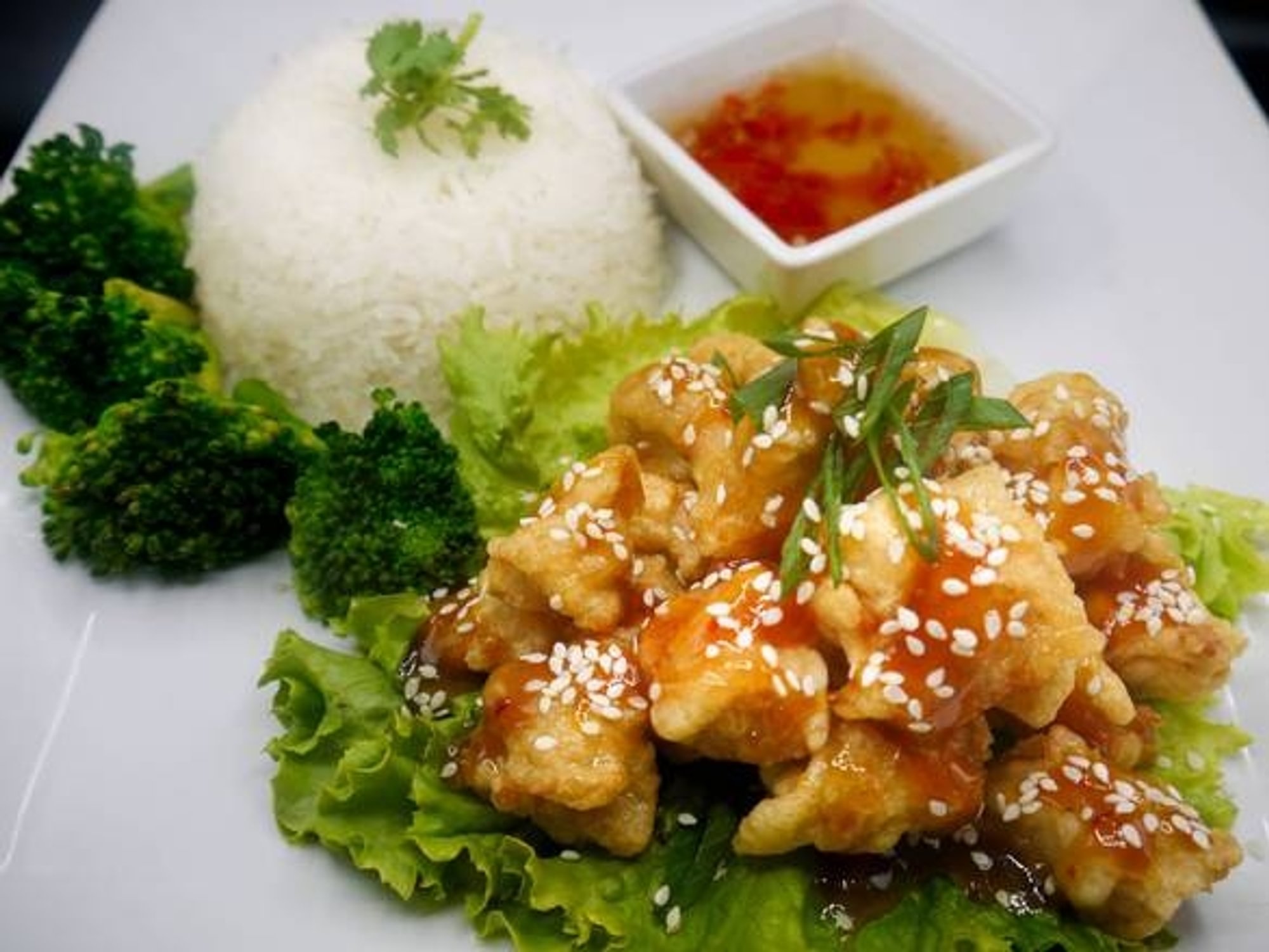 Sesame Chicken Steamed Rice