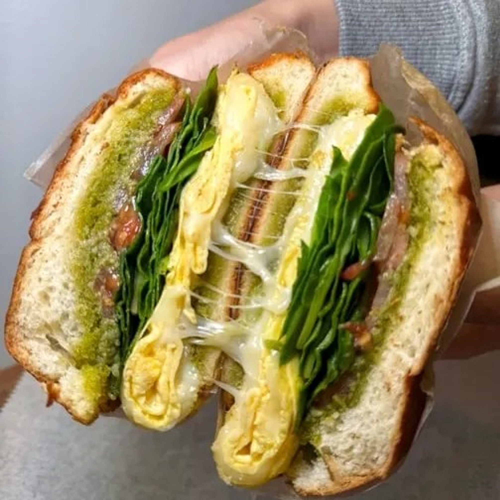 Pesto Egg & Cheese Sandwich