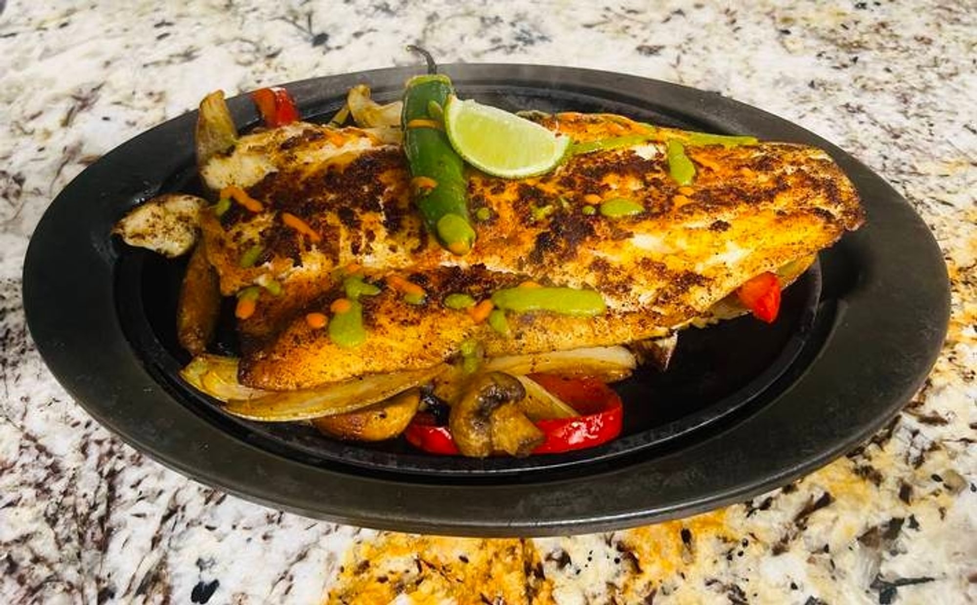 Seasonal Fish Fajitas