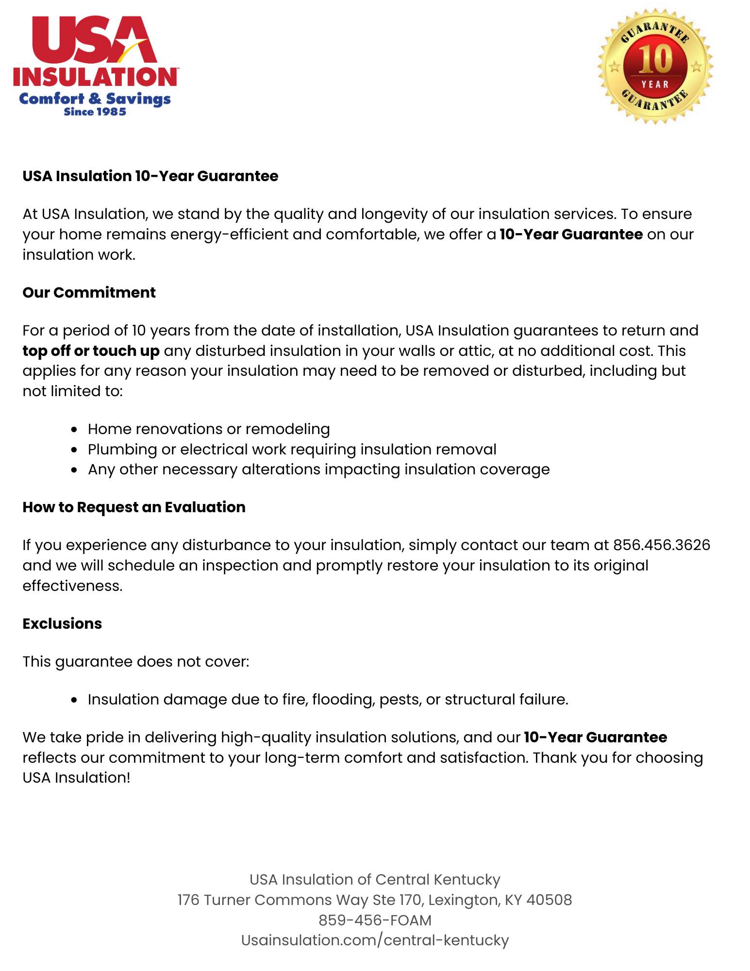 USA Insulation of Central Kentucky Image