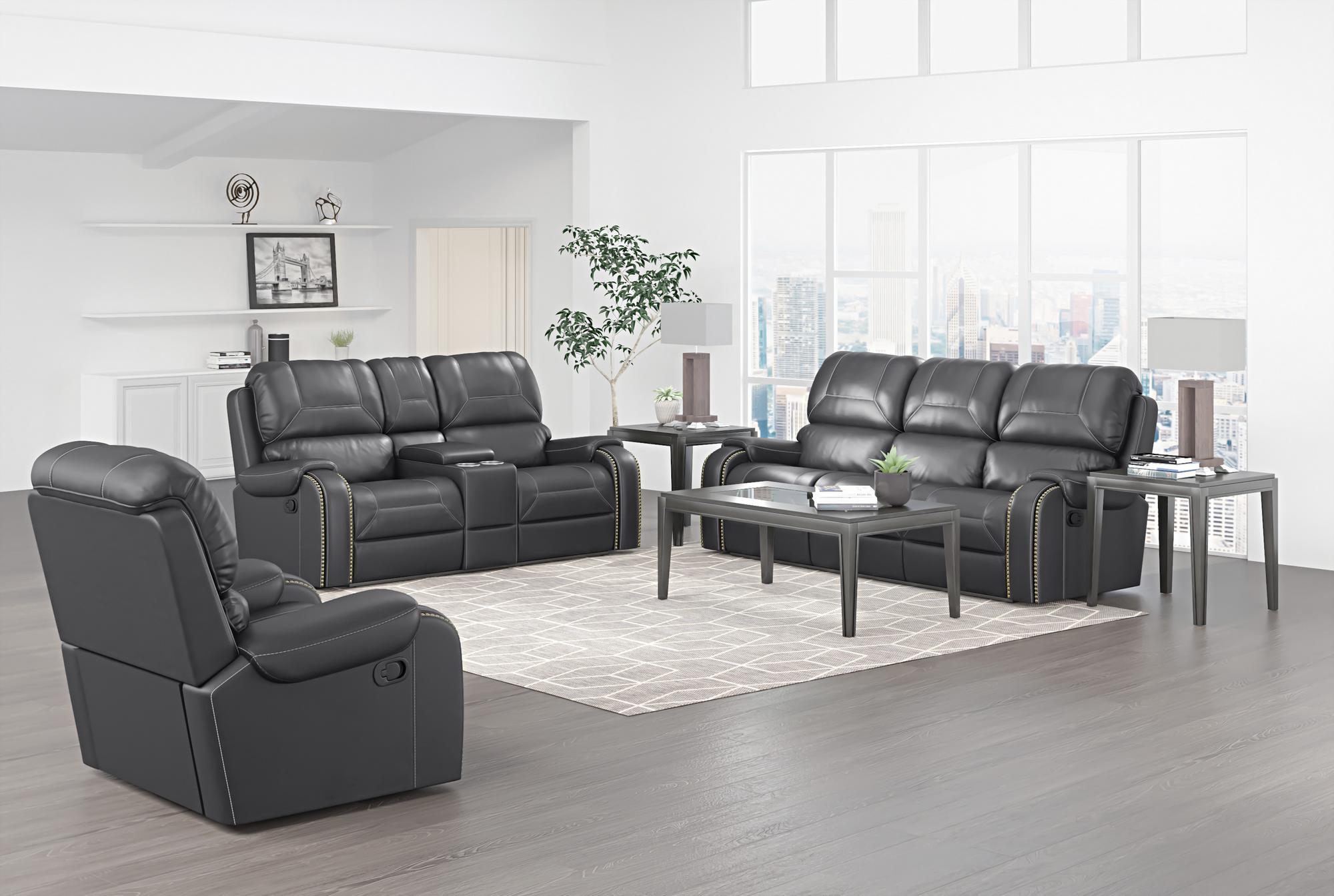 Winslow Grey Reclining Sofa, Reclining Loveseat, & Recliner