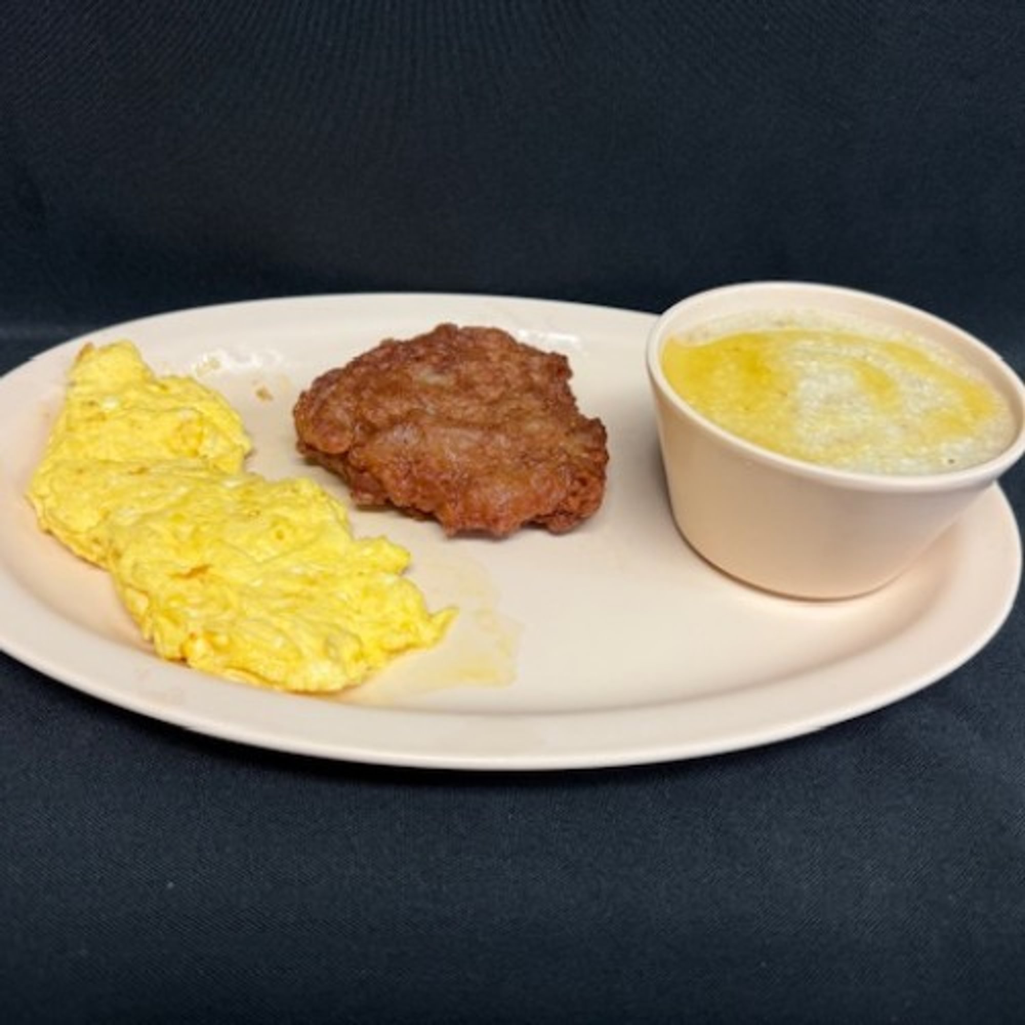 Dough Burger Patty and 2 Egg Plate