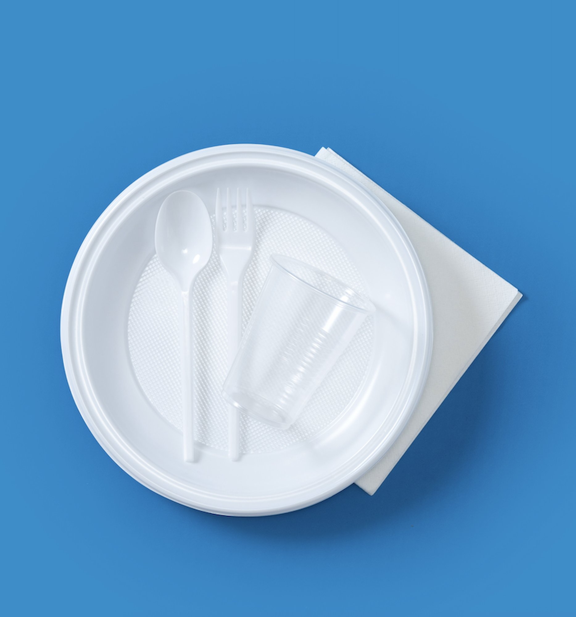 (1-reg. cup, 1-plate, 1-Wrapped set of utensils) so per person