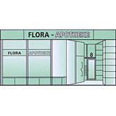 Logo der Flora-Apotheke am Bahnhof