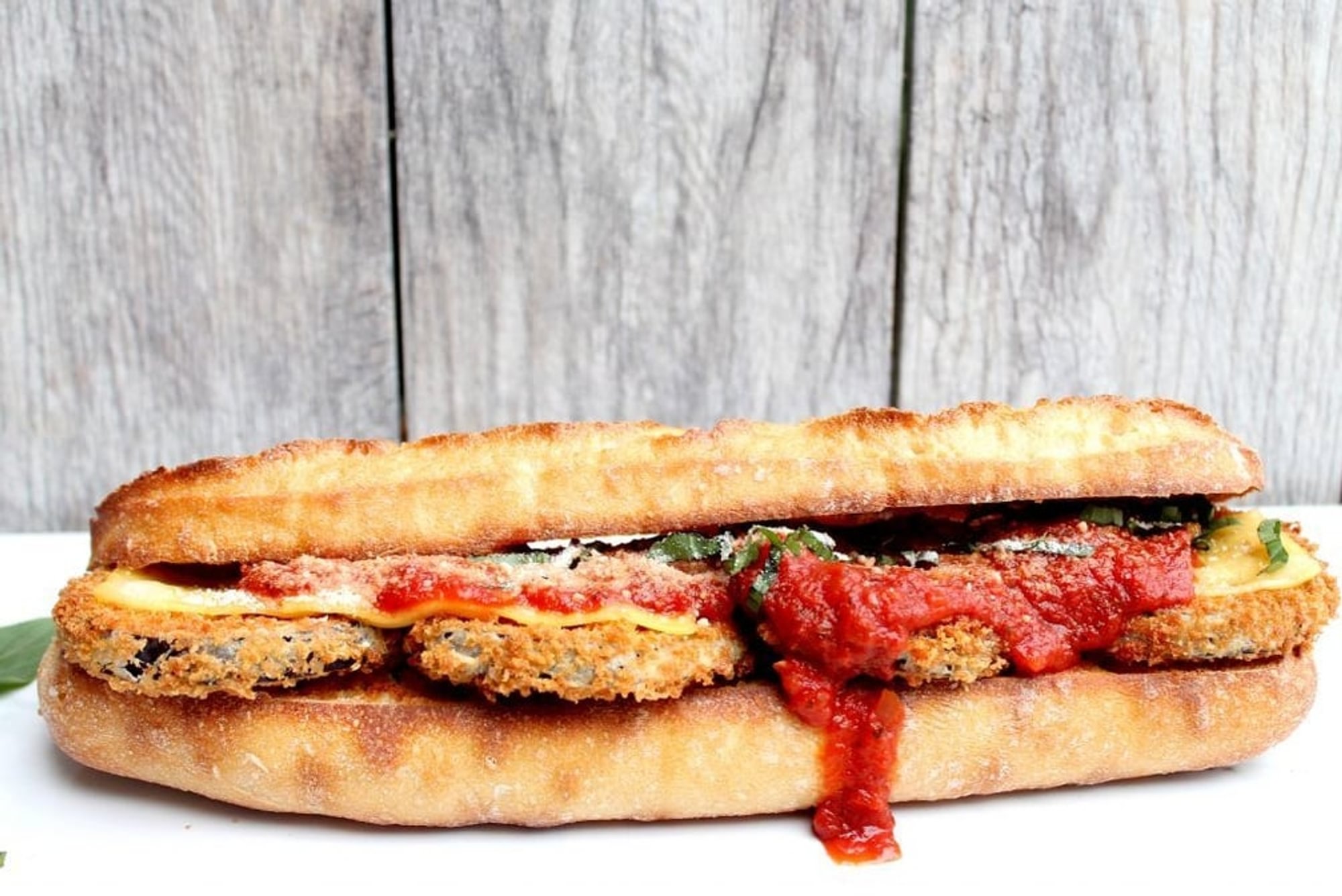 12'' Eggplant Parm Sub w/ Fries
