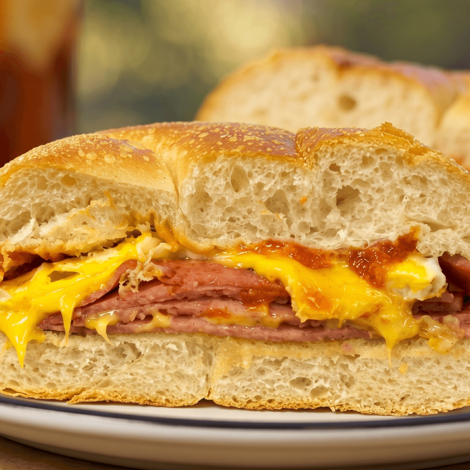 Taylor Ham and Cheese Sandwich