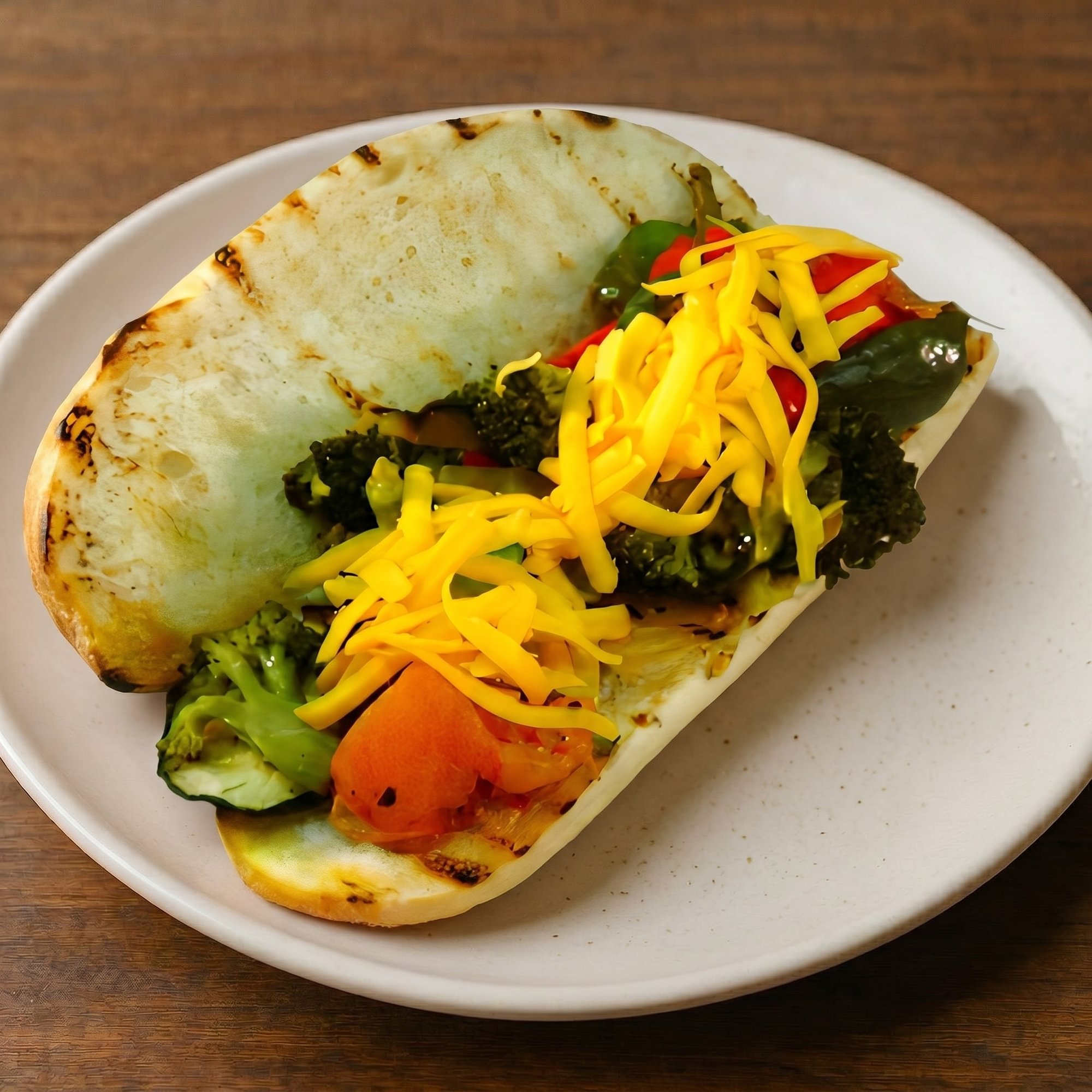 Grilled Veggies on a Twist Roll Sandwich