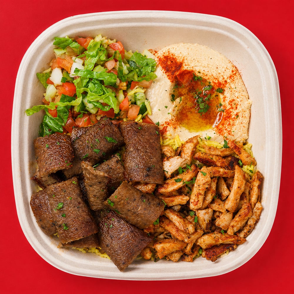Mixed Shawarma and Gyro Plate