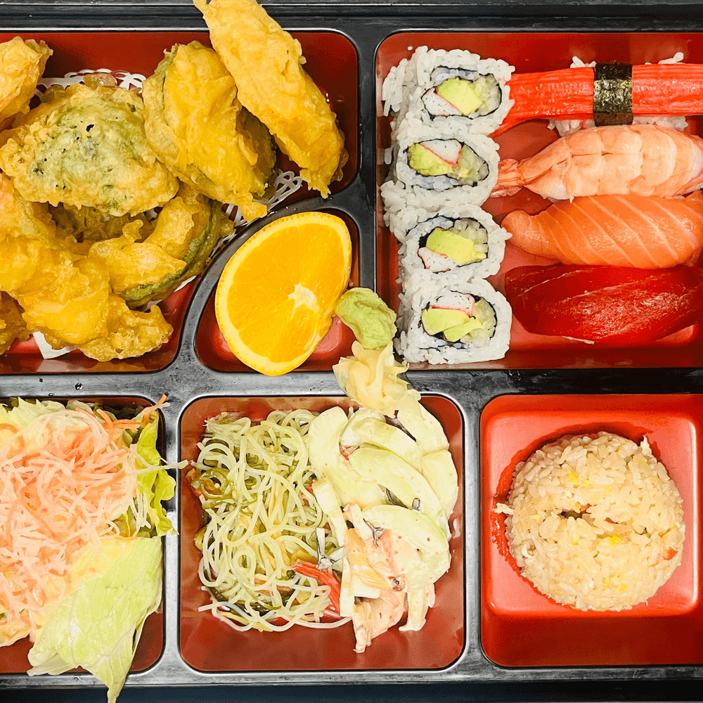 Shrimp & Veggie Tempura and Sushi