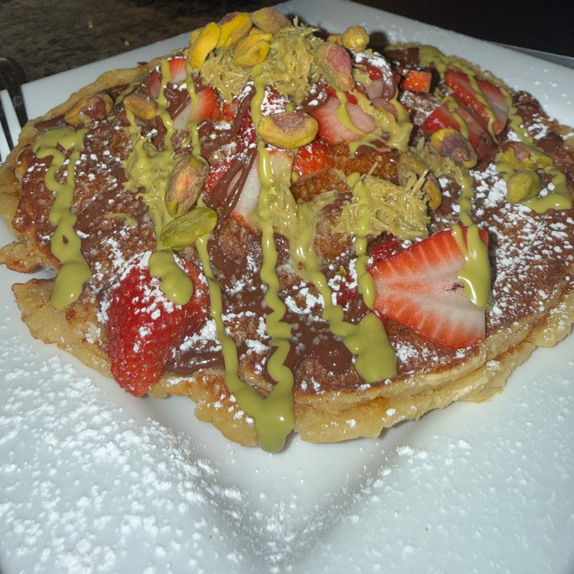 Dubai Chocolate Stuffed Pancake