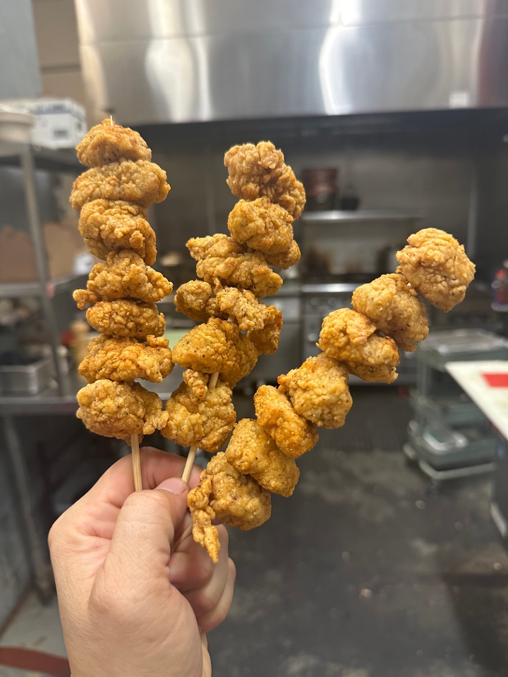 Chicken on a stick! (Chicken nuggets)