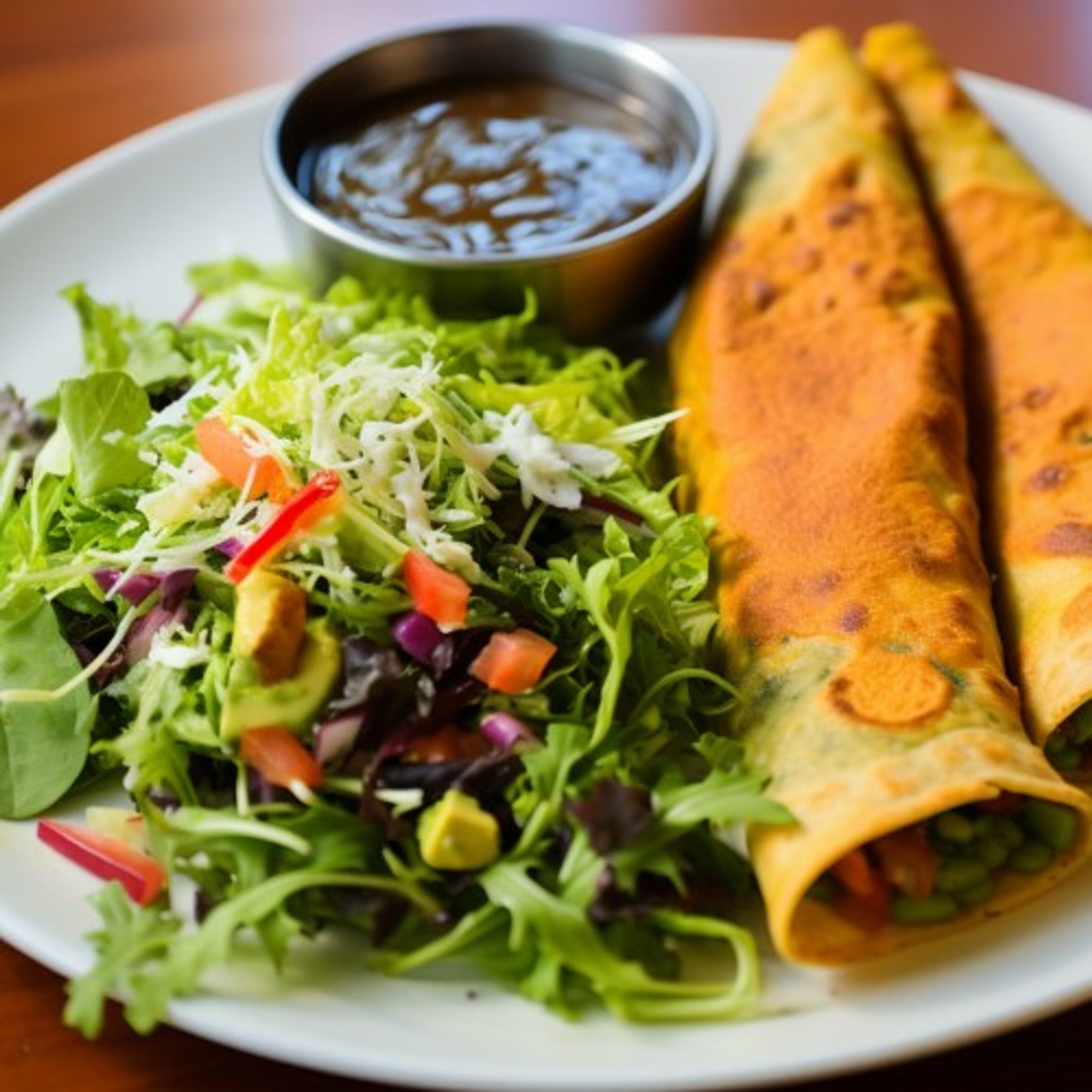 Vegetarian Chimichanga Plate
