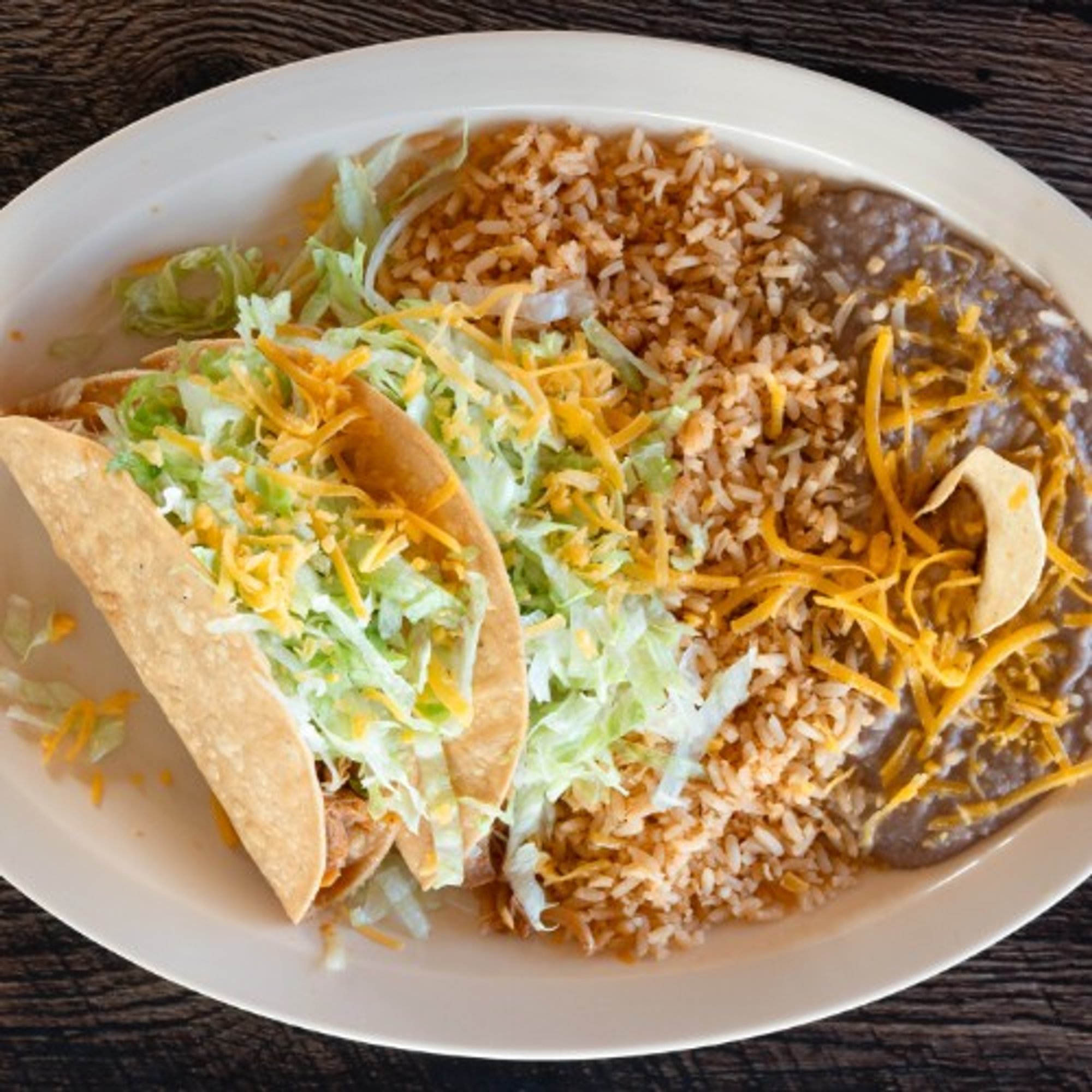 Two Chicken Tacos W/ Soda & Side