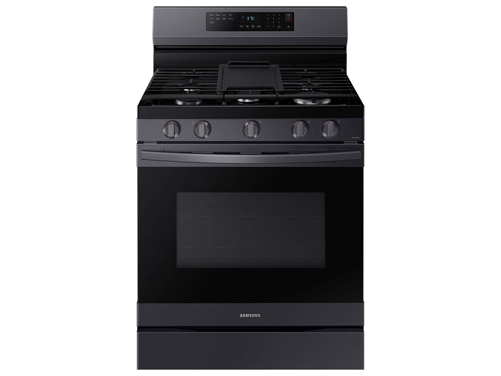 Samsung 6.0 cf Smart Gas Range - Black Stainless