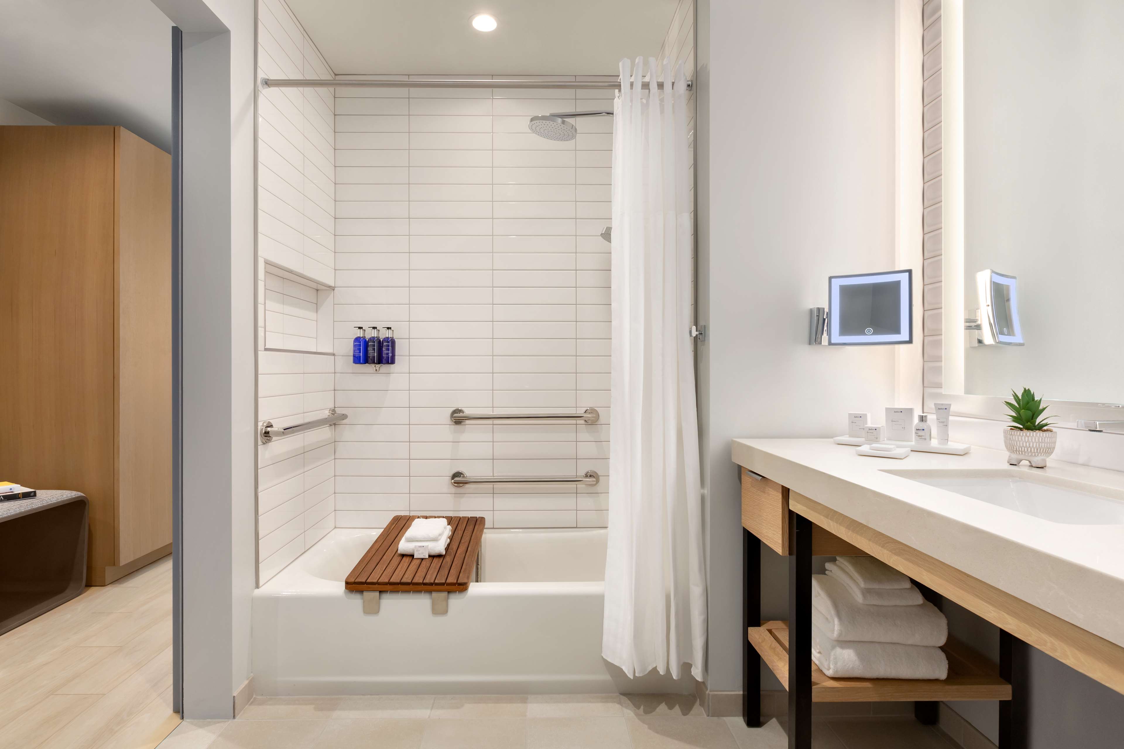 Accessible Guest Bathroom with Tub