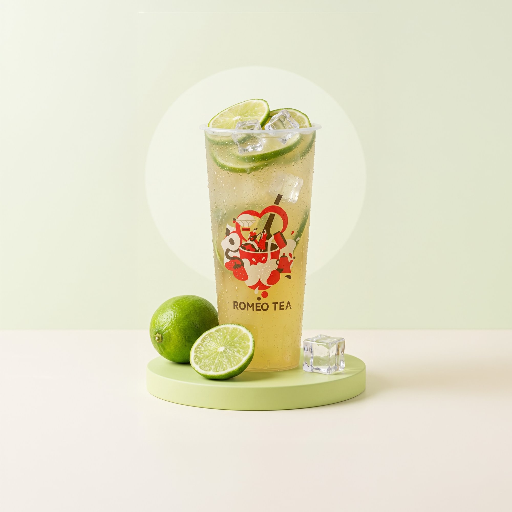 Hand Crushed Lime Iced Green Tea