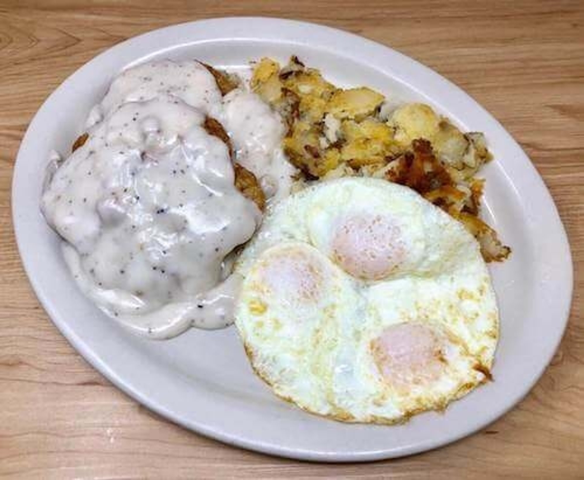 Country Fried Steak and Eggs