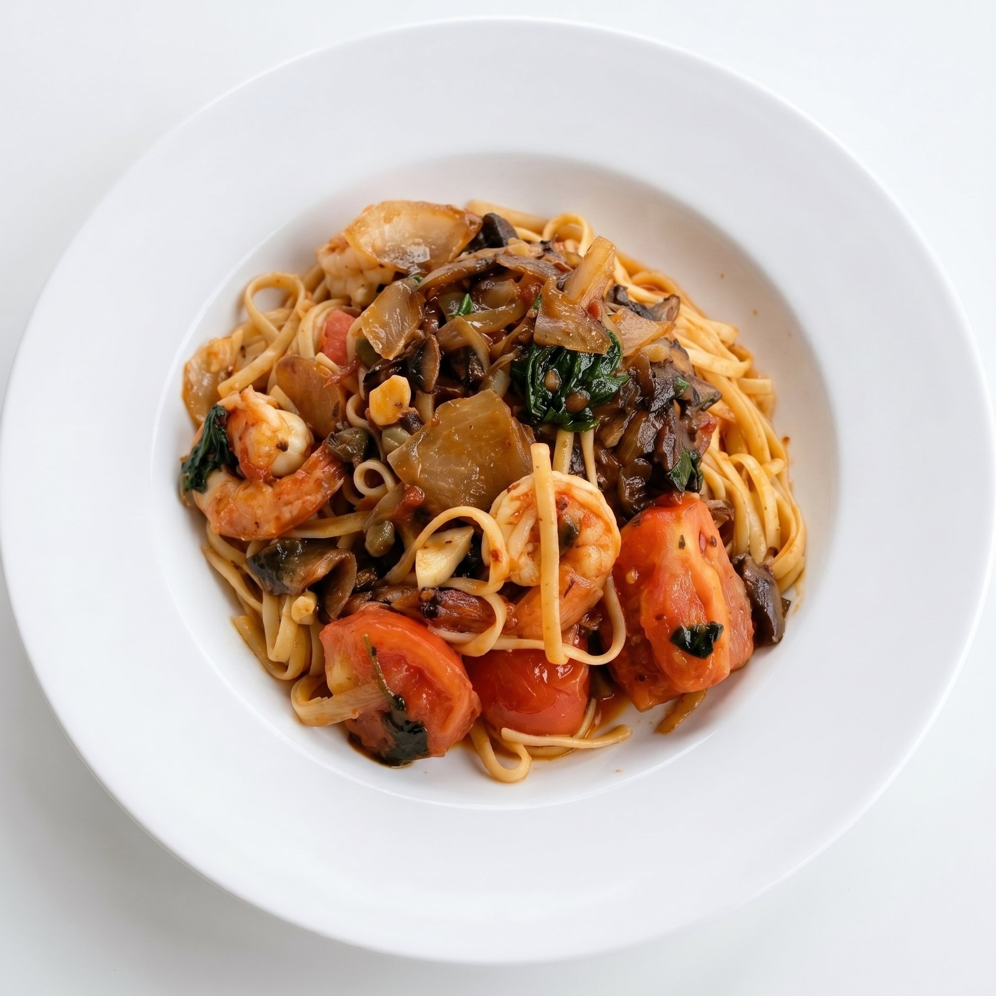 Fettuccine & Grilled Shrimp Pasta Lunch