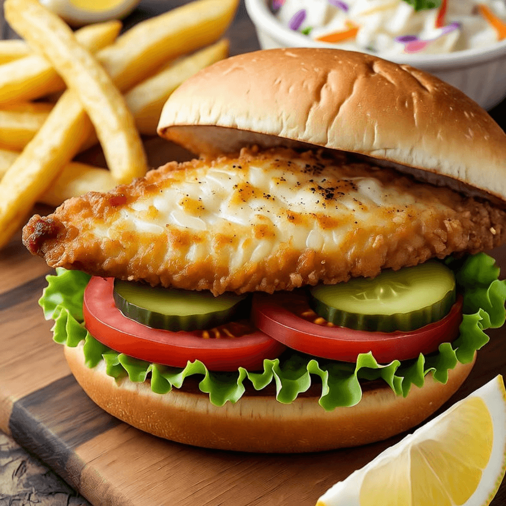 Fried Flounder Sandwich